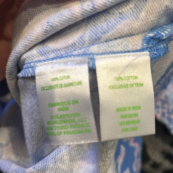 Lilly Pulitzer Cassi Popover Pullover In Boca Blue Sea What I Sea size Large NWT - Picture 7 of 7